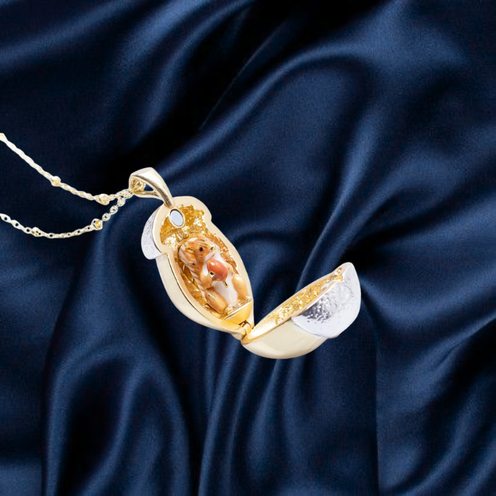 Golden Acorn Locket