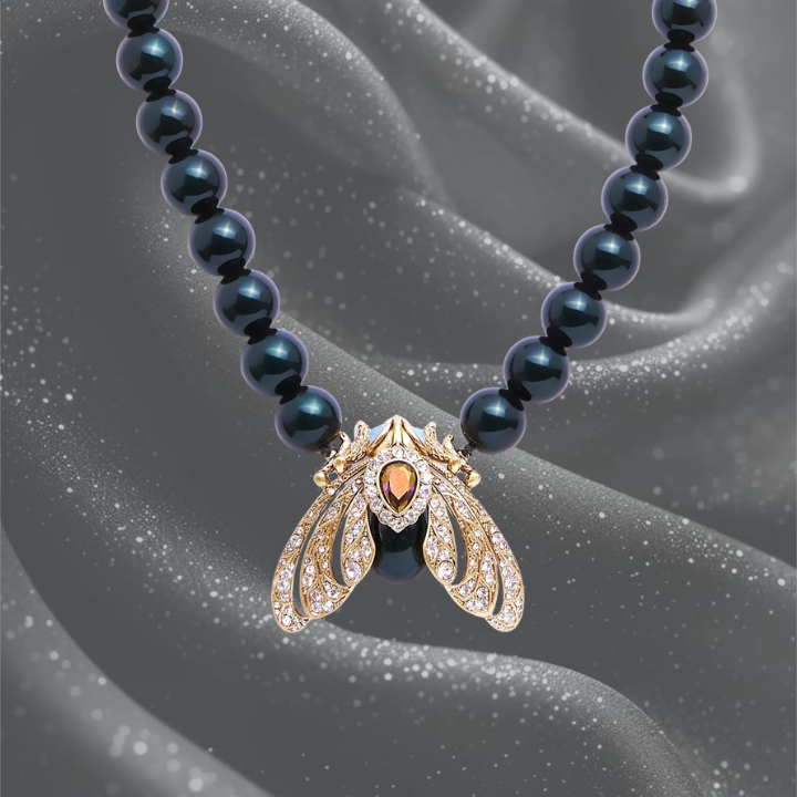 Nocturne Moth Statement Necklace