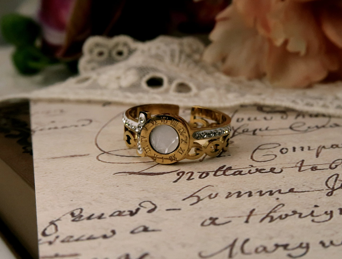 Timepiece Pavé Accent Ring