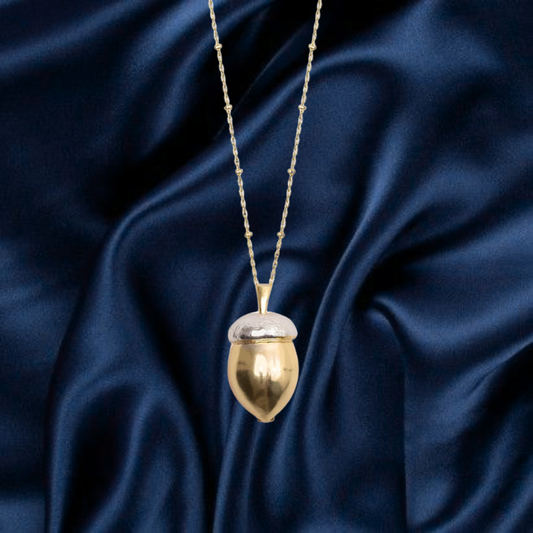 Golden Acorn Locket