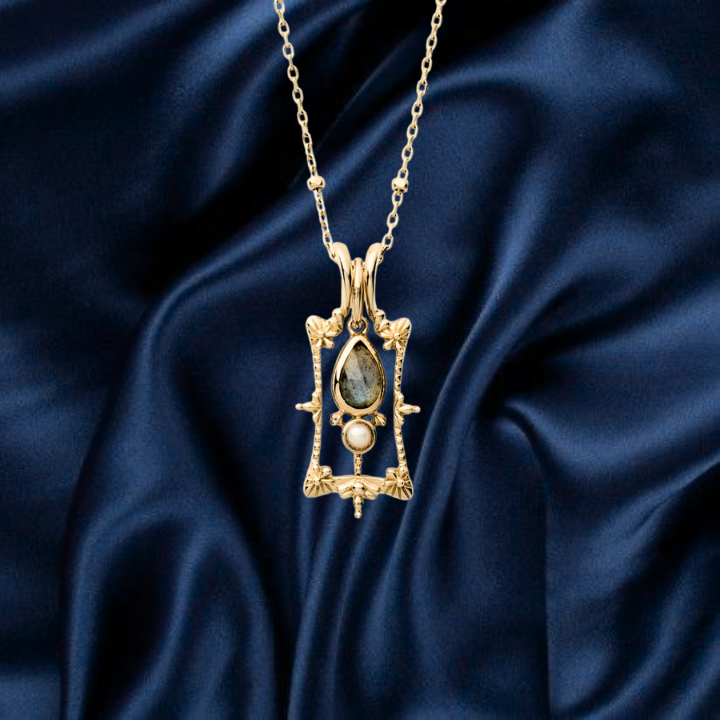 Mystical Labradorite Frame Necklace
