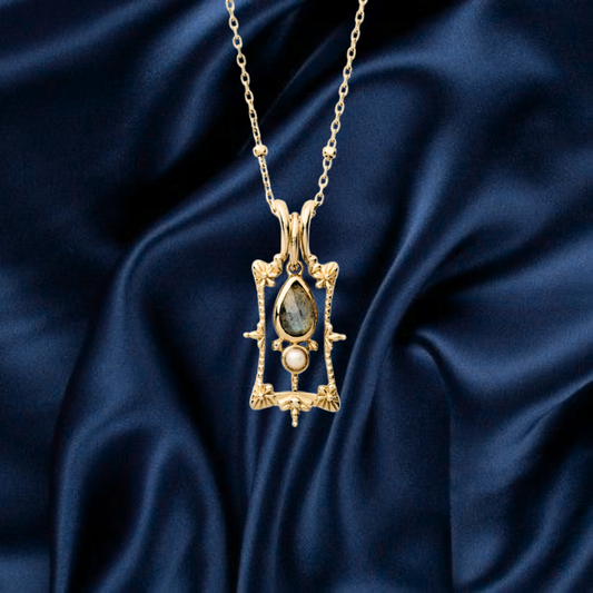 Mystical Labradorite Frame Necklace