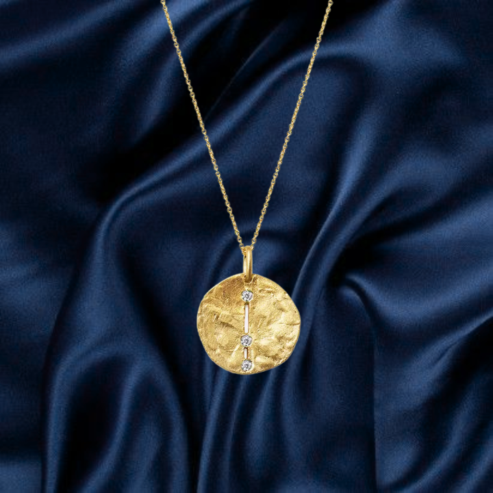 Cosmic Line Disc Necklace