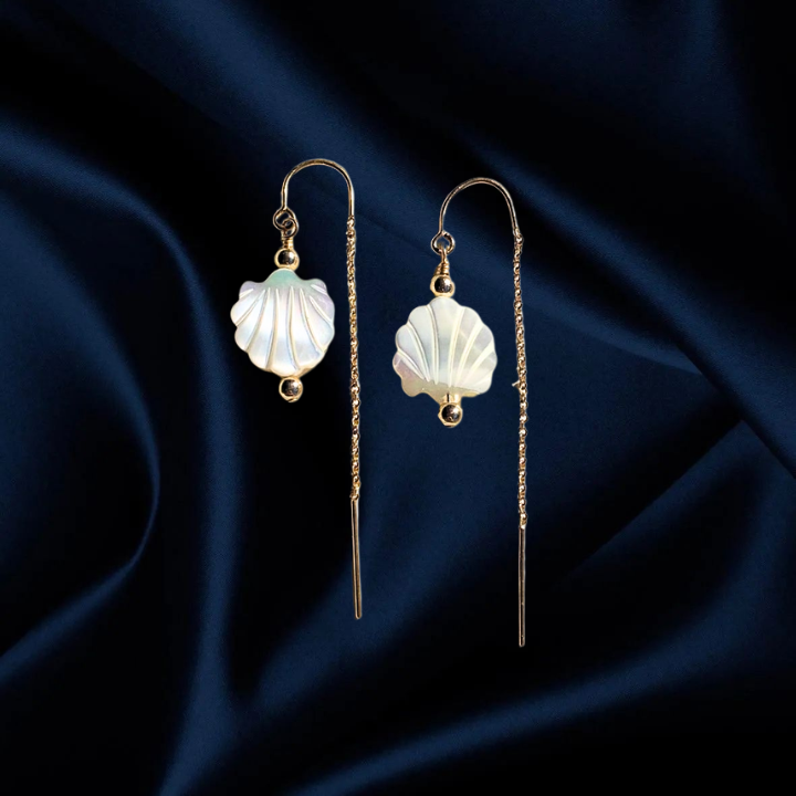 Francesca Mother of Pearl Threader Earrings