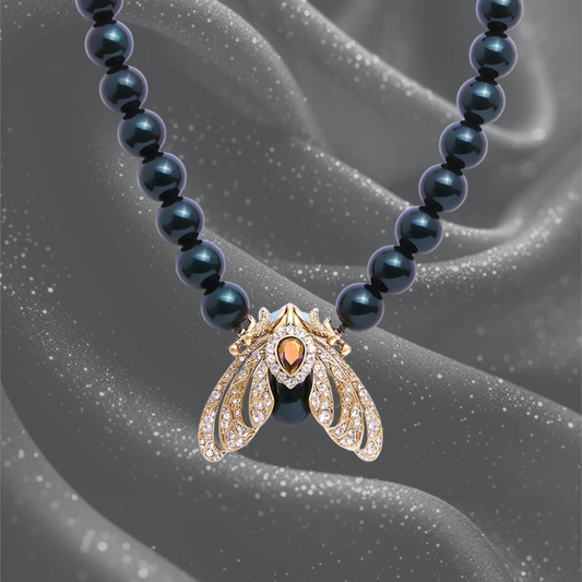 Nocturne Moth Statement Necklace