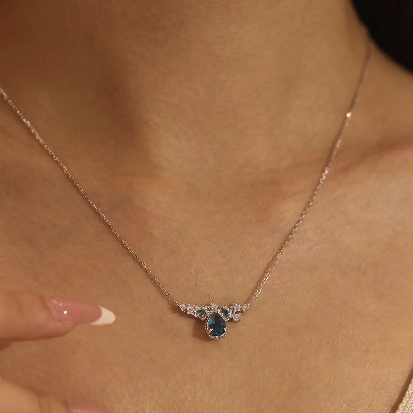 Midnight Veil London Blue Topaz Necklace