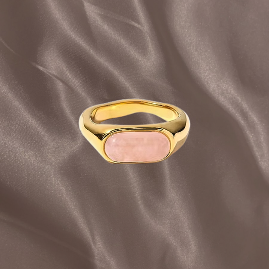 Blush Bar Signet Ring