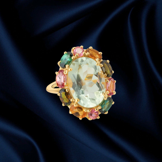 Prasiolite Statement Ring