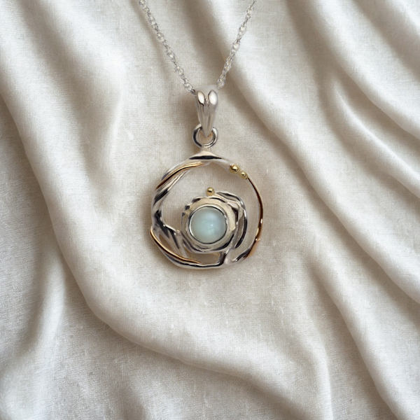 Cosmic Swirl Moonstone Pendant