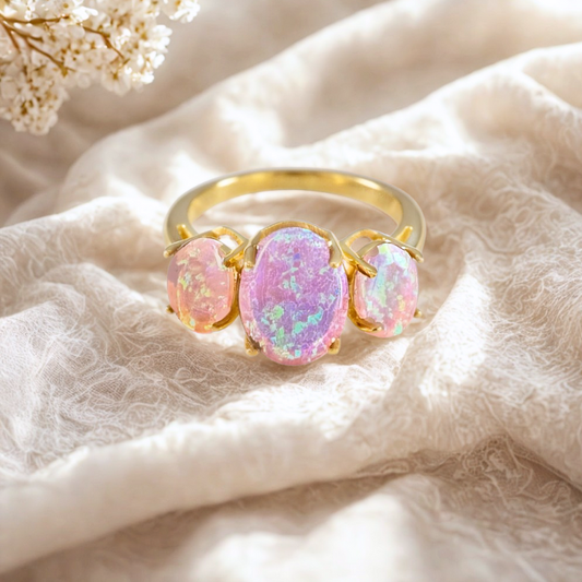 Pink Cosmos Trinity Ring