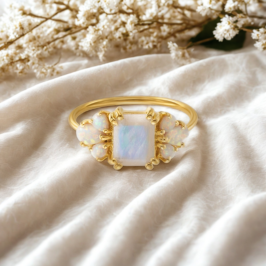 Lunar Wings Cluster Ring