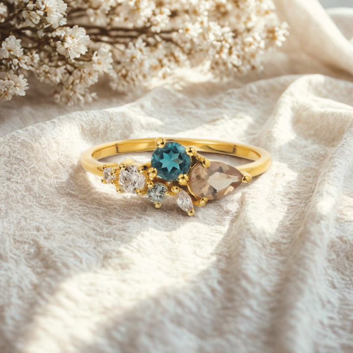Autumn Sky Cluster Ring