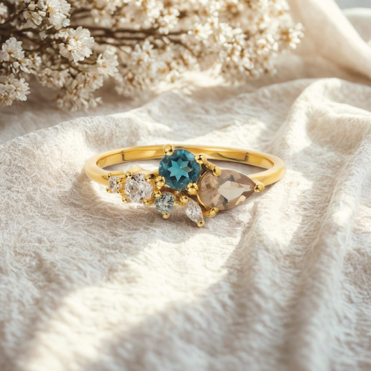 Autumn Sky Cluster Ring
