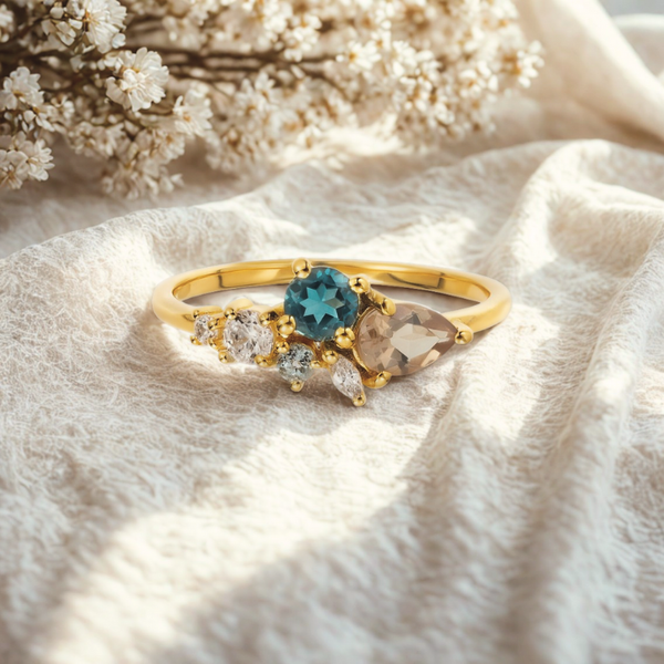 Autumn Sky Cluster Ring